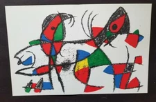 Joan Miro Original Stone Lithograph X Mourlot 1975 Limited ed. Rare