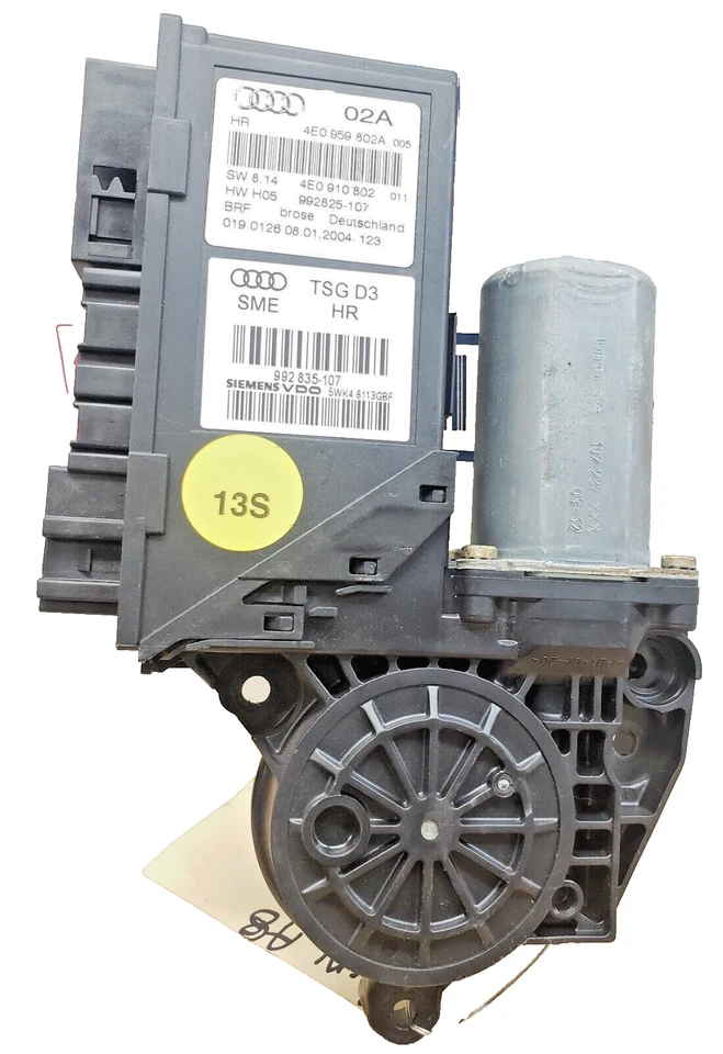 Motor ventana trasera izquierda Audi A8 Quattro 2004-2010 OEM 4E0910802 lado del conductor Foto 2 de 4