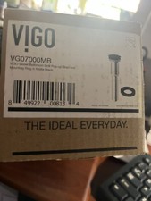 Vigo Vessel Bathroom Sink Pop-Up Drain Assembly Matte Black