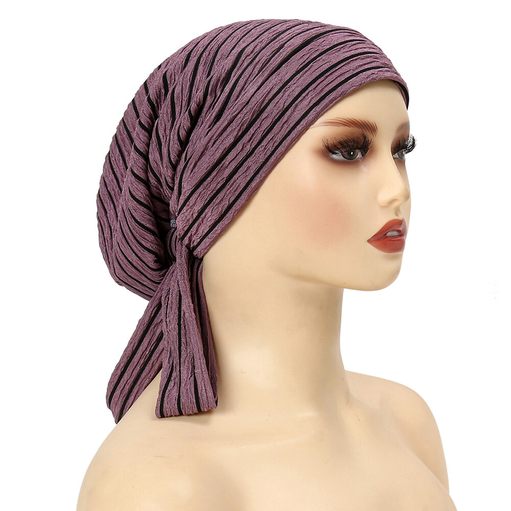 Muslim Women's Hijab Bonnet – Soft Chemo Cap Head Wrap Scarf For Hair Loss – Glass Drill Fabric