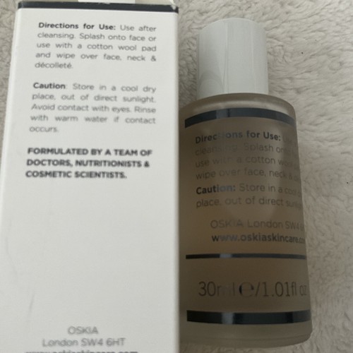 OSKIA FLORAL WATER PURE ROSE TONER 1 OZ BOXED Travel Glass Bottle New W/box - Picture 4 of 5