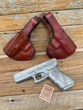 Vintage Don Hume Brown Leather Cross Holster For GLOCK G20 G21 G37