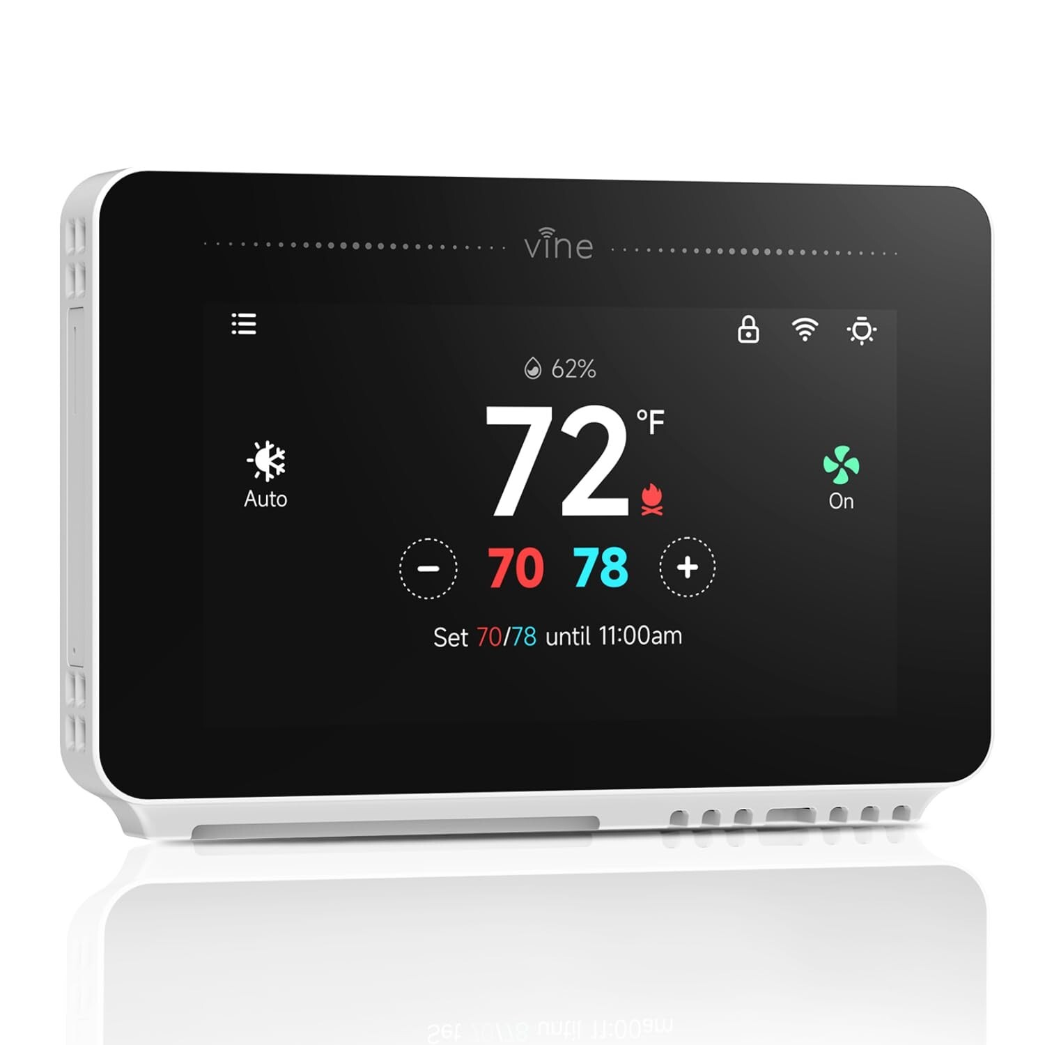 vine Programmable Thermostat for House with 4.3