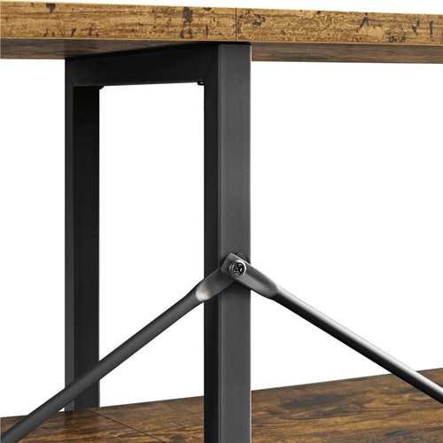 55-in 3-Tier Industrial Console Table Storage Shelf Sofa Table Hallway Furniture - Picture 7 of 11