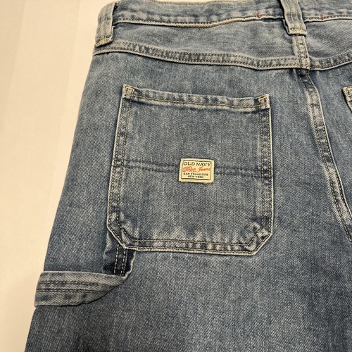 Old Navy '94 Reissue Carpenter Jeans for Boys Light Wash Size 14 Plus Denim Pant - Picture 15 of 17