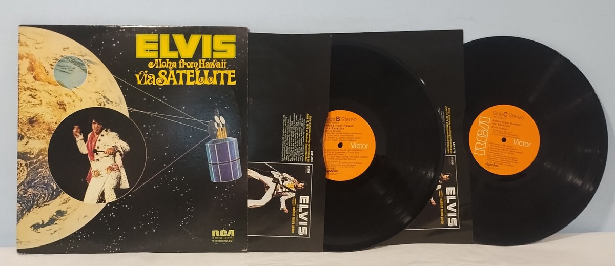 ELVIS PRESLEY Aloha From Hawaii '72 RCA 2LP orange labels R213736