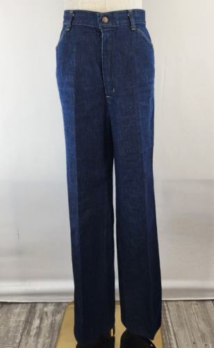 Vintage 70' Stuffed Jeans High Rise Wide Leg Jeans Pleated Pocket Detail 11/12