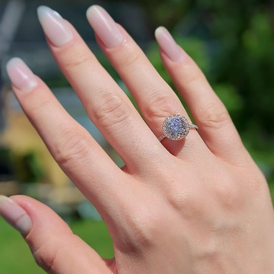 Diamant Verlobungsring Lab Grown 2,50 Ct Rundschliff 14 K Gelbgold IGI E F VS