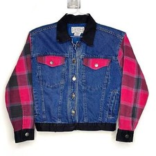 Arizona Jeans Company Girls Size S Blue Denim Quilted Jacket Pre-Owned