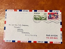 1961 South Vietnam COVER TO SCOTLAND AIR MAIL SAIGON POSTMARK