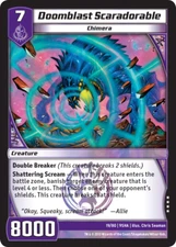 Kaijudo X1 DOOMBLAST SCARADORABLE Very Rare #19/80 9SHA Shattered Alliances 2013