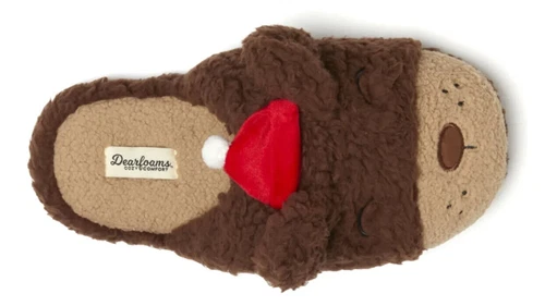 Dearfoams Cozy Comfort Unisex Critter Snowbear Scuff Slippers Size W 7-8 M 9-10 - Picture 5 of 6