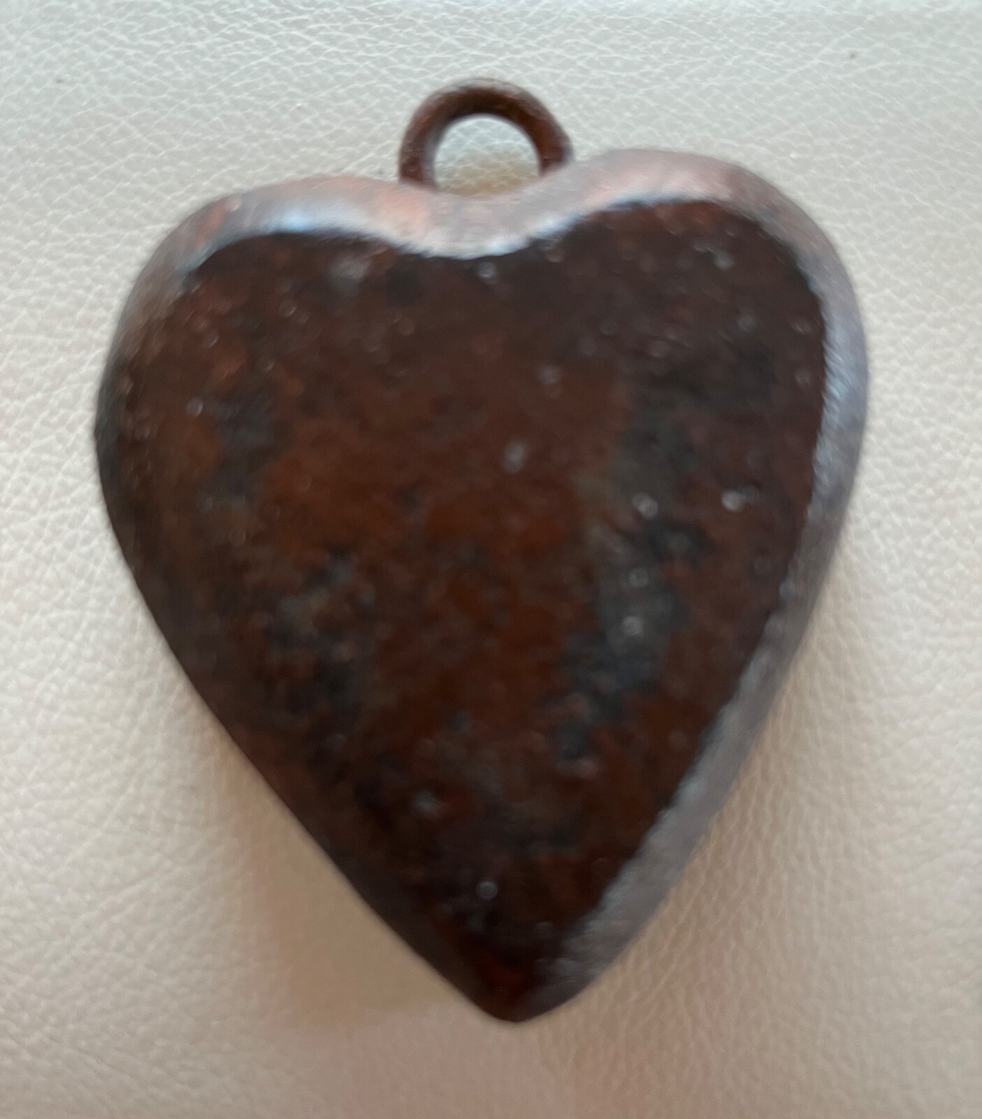 JAN BARBOGLIO Iron Hand-Forged HEART in iron box. Retired. Weighs 2 lbs.
