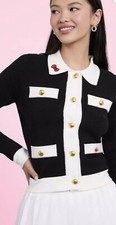 Hello Kitty X Forever 21 Women's black and white Cardigan Sweater XL NWT