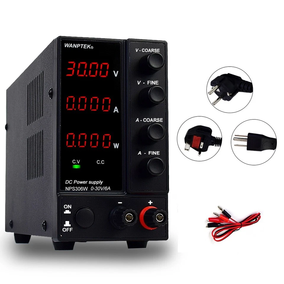 30/60/120V 6/10A Adjustable Bench DC Power Supply Lab Variable,4-Bit LED display - Image 3 of 4