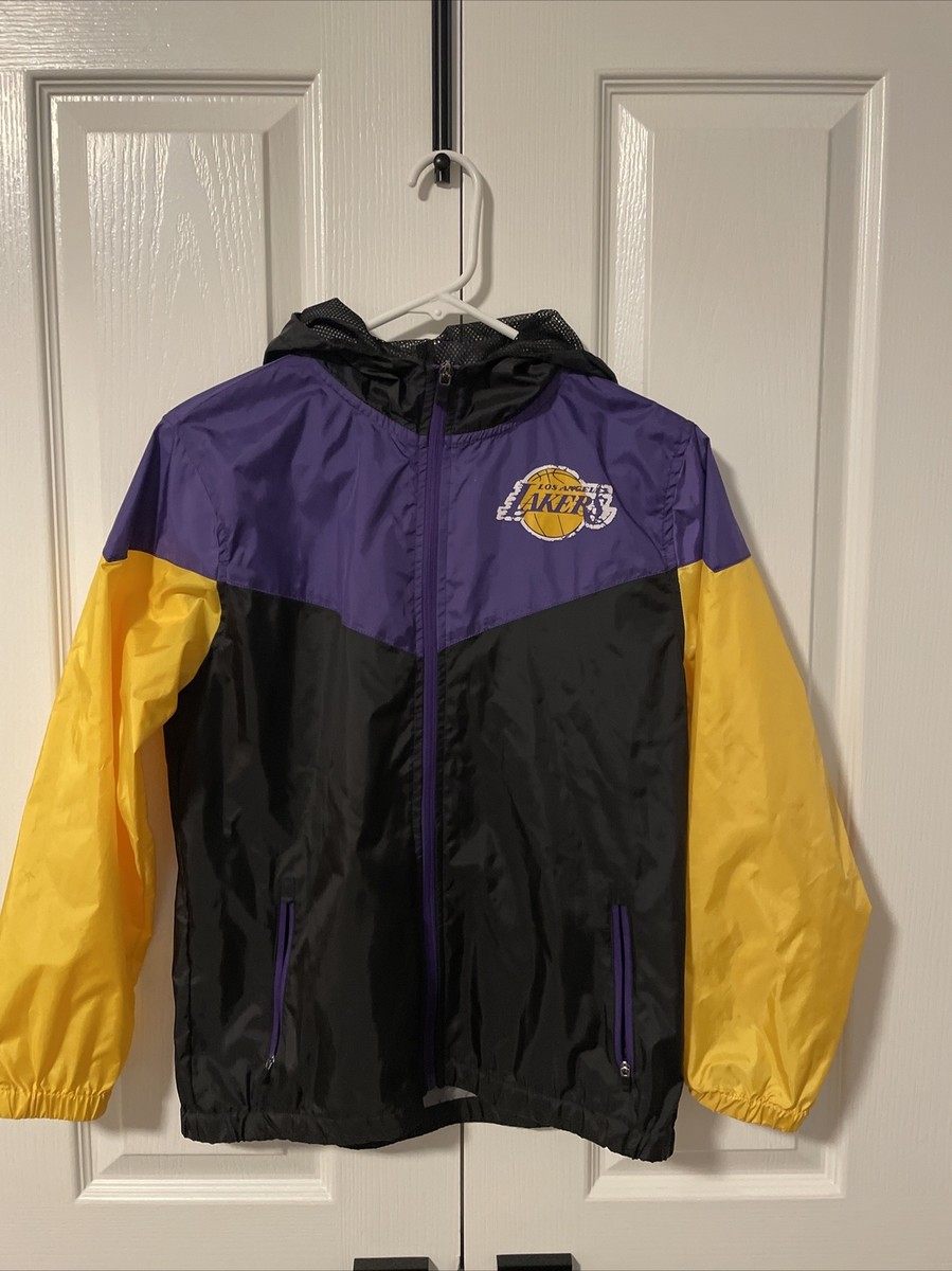 Lakers Windbreaker Jacket Boys Size Large 14-16 Used