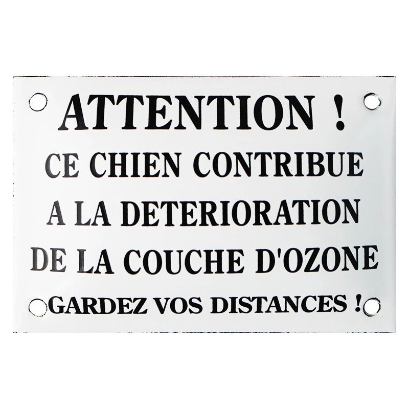 Plaque humoristique émaillée Malgré les apparences ce chat est en