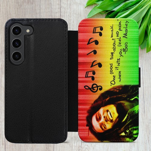 BOB MARLEY FLIP CASE FOR IPHONE SAMSUNG HUAWEI JAMAICA LEGEND WALLET PHONE COVER - Picture 35 of 37