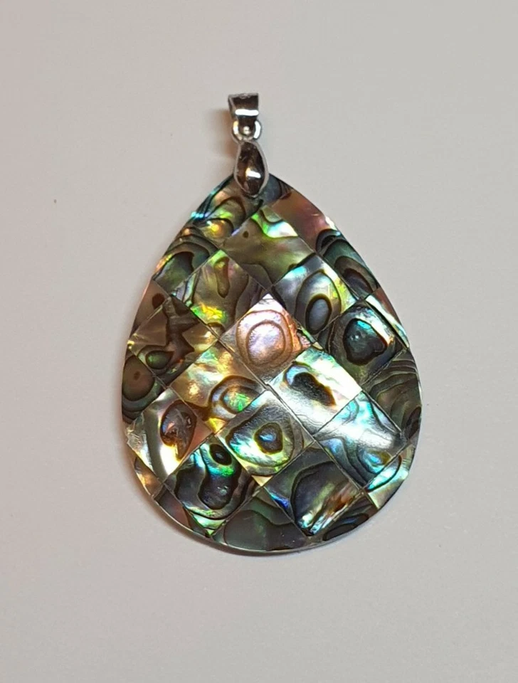 QVC Anhänger PAUA ABLONE MUSCHEL 925 Silber  ungetragen  - Bild 4 von 4