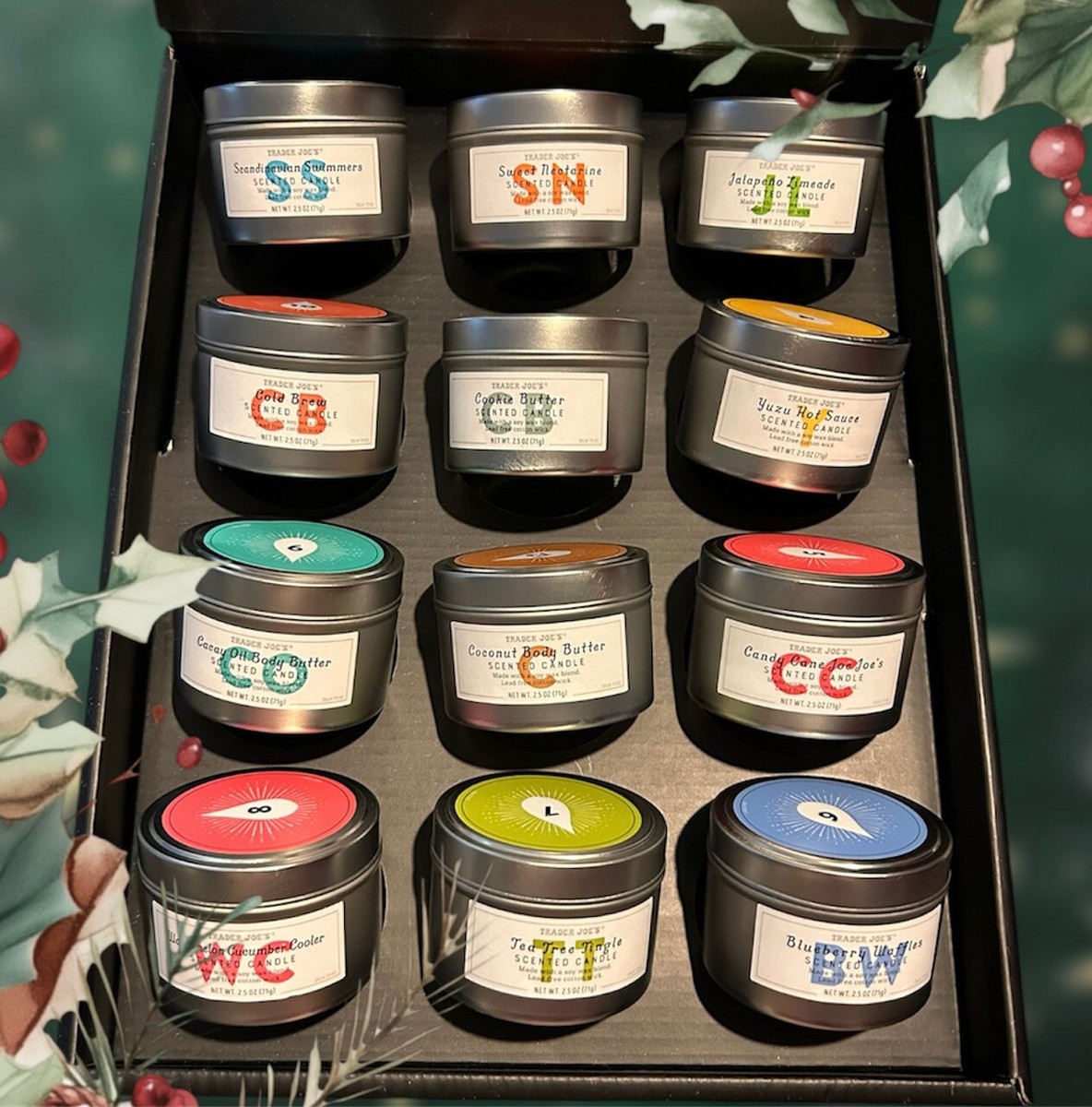 【海外限定】トレーダージョーズ アドベント キャンドル TRADER JOE'S 12 DAYS SCENTED CANDLE (S) ADVENT CALENDAR HOLIDAY