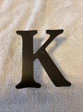 Vintage Industrial Aluminum Metal Sign Letter  K  Wall Art D cor 5  