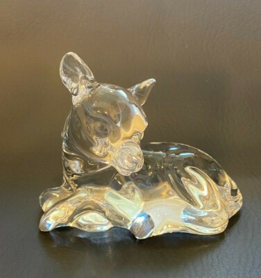 Princess House Pets DEER FAWN Figurine 24% Lead Crystal Vintage Made in  Germany