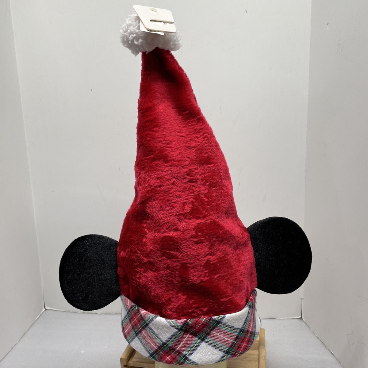 Disney Parks Mickey Mouse Ears Santa Plush Christmas Hat ADJ