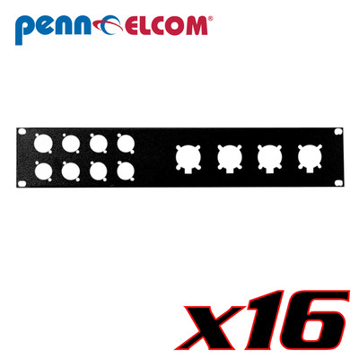 Sixteen Pack Penn Elcom R1273/2UK Rack Panel For EP/XLR