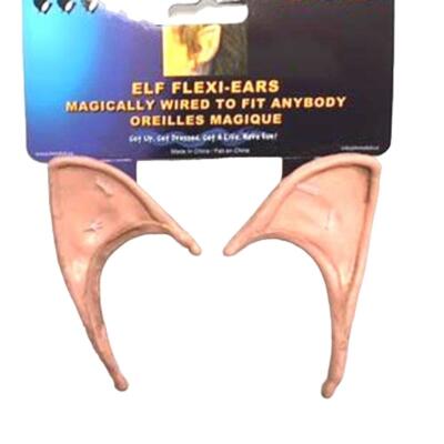 Elf Cosplay Vulcan Flexi Ears Easy to Wear Flesh Beige Color Costume Accessory