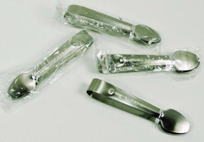 (6) Delta Airlines Ice Tongs Stainless Steel, Small Serving/Bar Tongs (6) New
