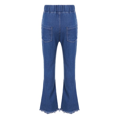 Kids Girls Denim Pants Flare Jeans Athletic Sweatpants High Waist Trousers Long - Picture 33 of 49