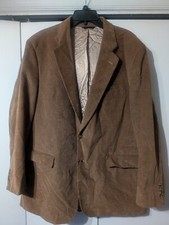 Brooks Brothers 346 Blazer Sport Jacket Dark Brown Corduroy 46L Cotton Classic