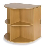 Newbury Corner Unit with 2 Shelves & Cupboard 750x600mm Perfect for Small Spaces
