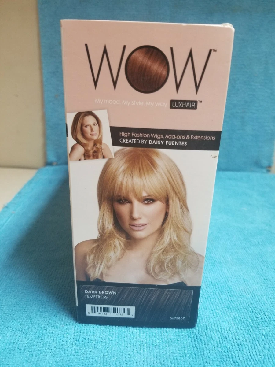 LUXHAIR WOW Wig Temptress Dark Brown Size Average BRAND NEW