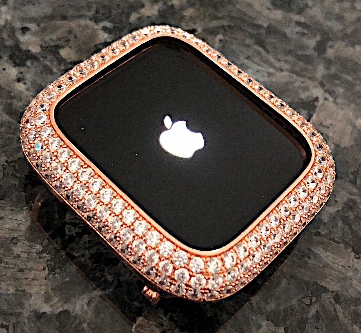 Series 4,5,6,SE 44mm Rose gold lab Diamond Apple Watch Case Series 4,5,6,SE 44mm Rose gold lab Diamond Apple Watch Case