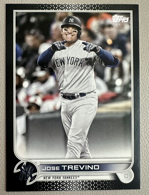 #ad 2022 TOPPS UPDATE JOSE TREVINO BLACK BORDER NEW YORK YANKEES #68 71 $29.99