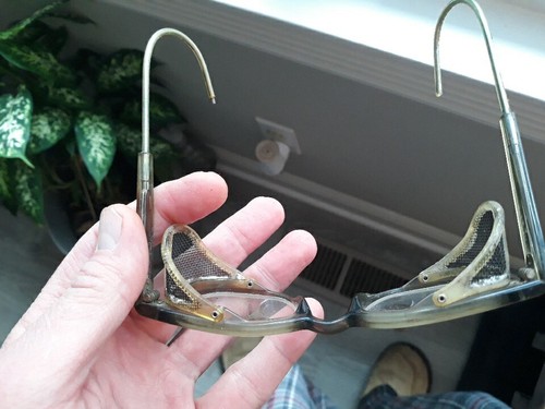 Vintage American Optical Z87 6 3/4 Mesh Side Smoke Gray Frame Safety Glasses - Picture 6 of 13