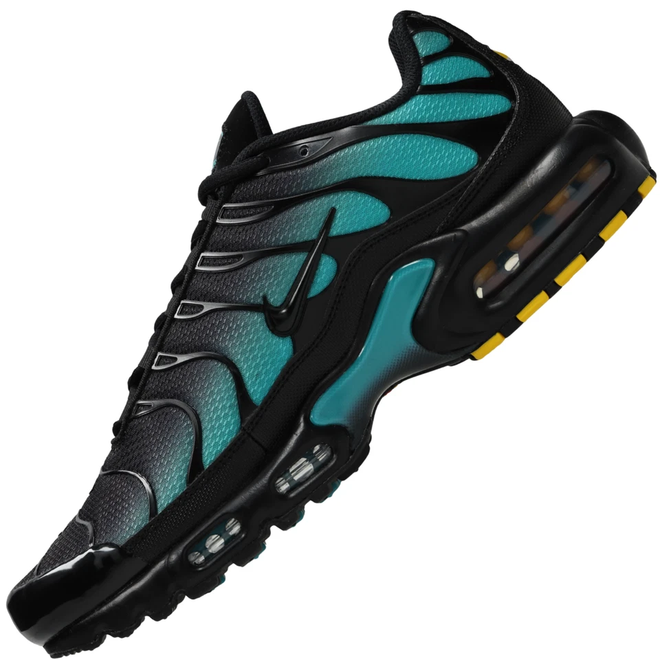 Nike Air Max Plus TN Nero Turchese Uomo Donna Sneakers Originali Nuove - Immagine 3 di 4