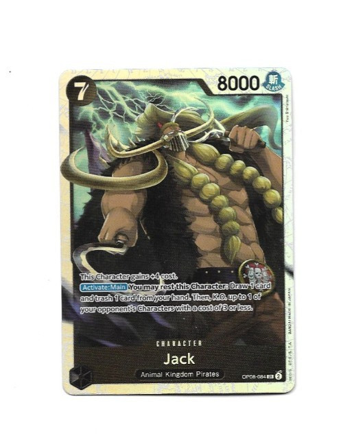 One Piece Card Game Jack OP08-084 SR Super Rare Foil Card NM