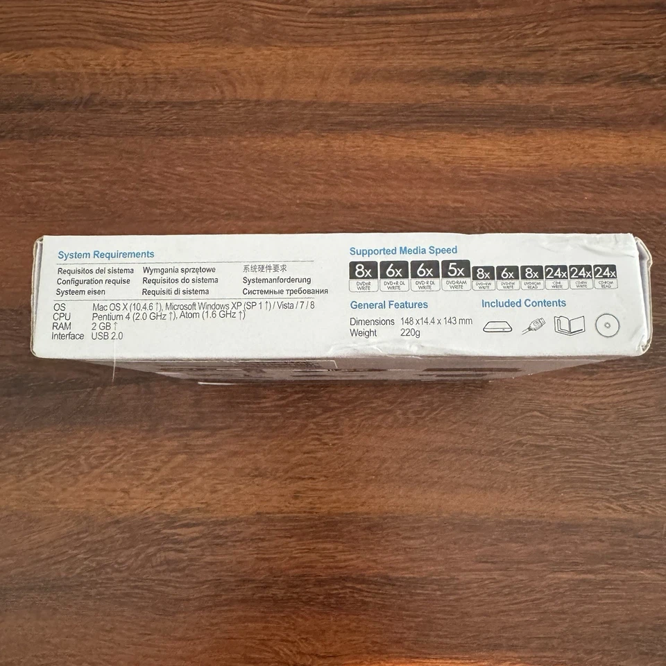 Samsung Ultra Thin Portable DVD Writer SE-218 GN/RSBD for MAC/WIN8 - NEW - Image 3 of 4