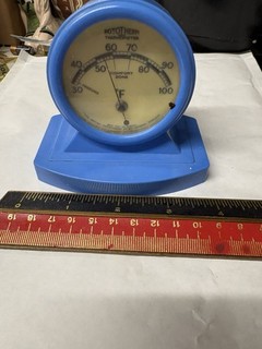 1950s RARE BLUE ROTOTHERM DESK THERMOMETER