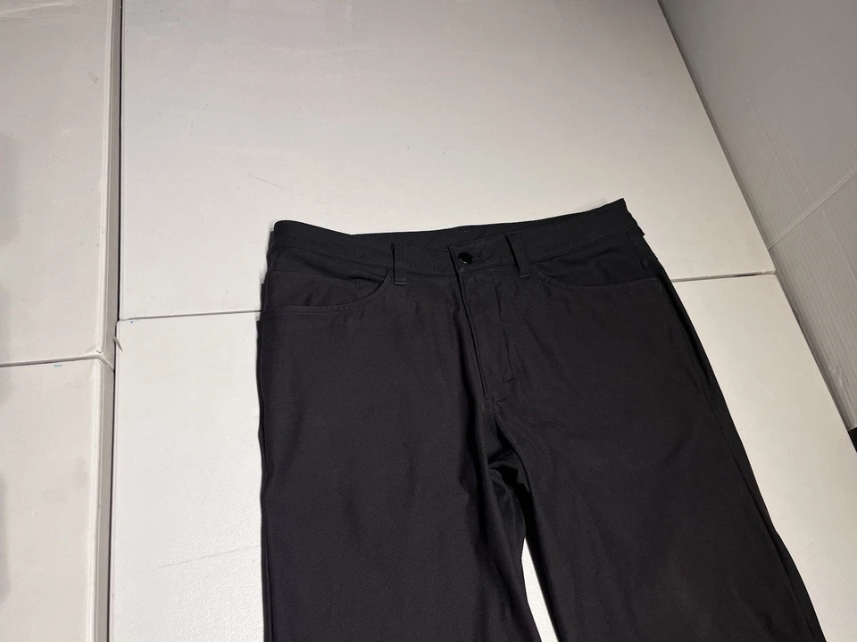 Lululemon Pants Men's 32 Black Slim Fit ABC Commission Casual Work Poly 32x28.5 - Image 2 of 4