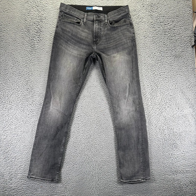 Old Navy 360° Jeans Mens 33x30 Gray Cotton Denim Straight Slim Faded Stretch