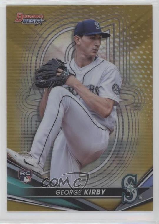 2022 Bowman's Best Gold Refractor 28/50 George Kirby #69 Rookie RC 7c5