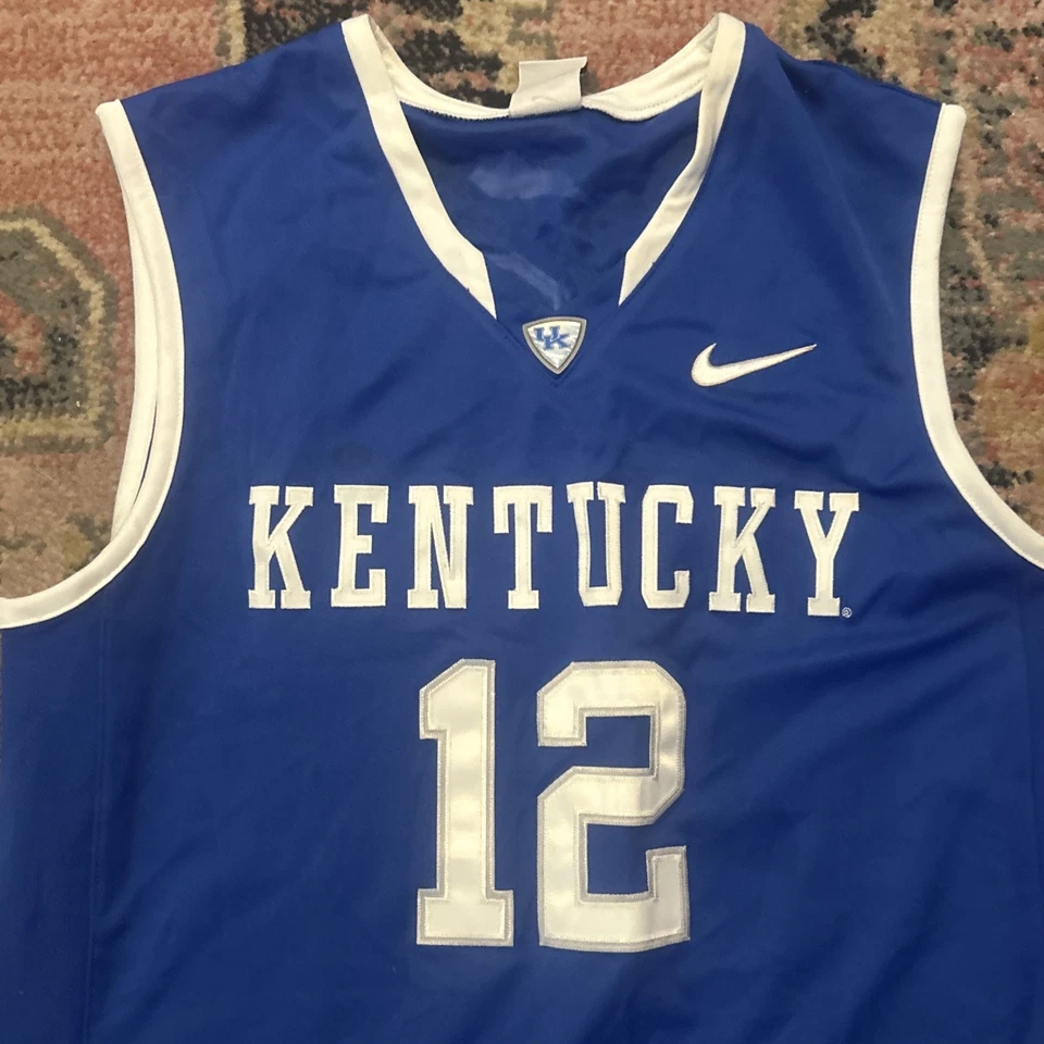 Camiseta deportiva de baloncesto Kentucky Wildcats Nike Elite para hombre M azul #12 2010 cosida Foto 3 de 4