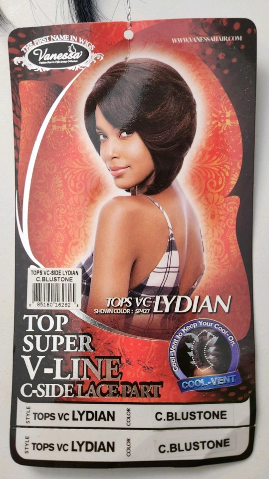 TOPS VC LYDIAN - VANESSA SINTÉTICO CORTE LINHA V PARTE LATERAL C PERUCA FRONTAL DE RENDA BOB - Imagem 3 de 4