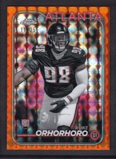 2024 RUKE ORHORHORO 11/25 TOPPS CHROME GEOMETRIC ORANGE RC FOOTBALL NFL