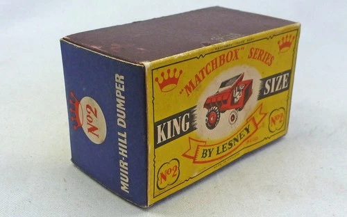 Lesney Matchbox King Size K-2a Muir Hill Dumper ORIGINAL Empty Crown Box