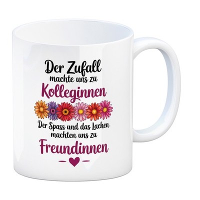 Beste Kollegin Kaffeebecher mit Spruch nicht nur Kolleginnen sondern Freundinnen