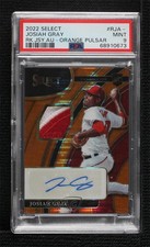 2022 Select Rookie Jersey Orange Pulsar Prizm 9/15 Josiah Gray PSA 9 Auto 3hd